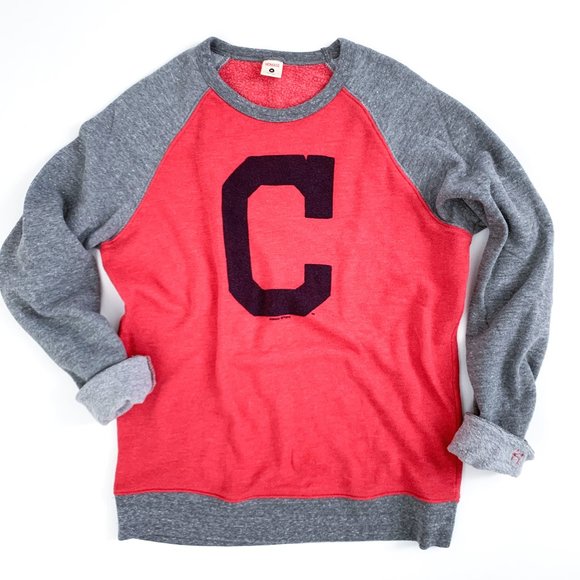 HOMAGE Tops - Homage Cleveland Indians Raglan Sweatshirt MED